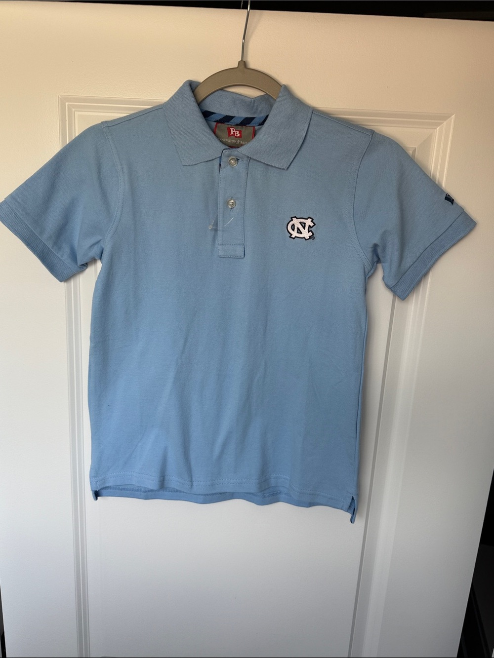 NWOT Carolina Tar Hills Pennington and Bailes Kids Light Blue Polo Shirt size 10